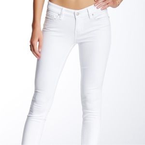 Level 99 | Anthropologie White skinny denim jeans size
